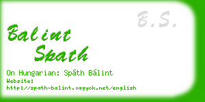 balint spath business card